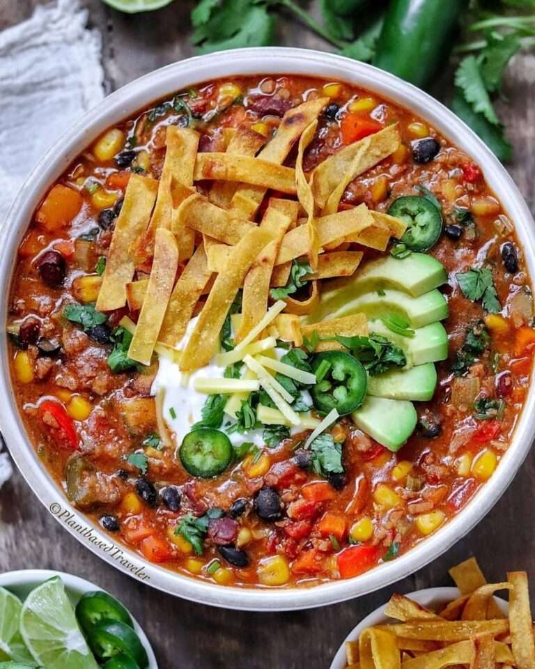Veggie Tortilla Soup – Easy Vegan Recipes